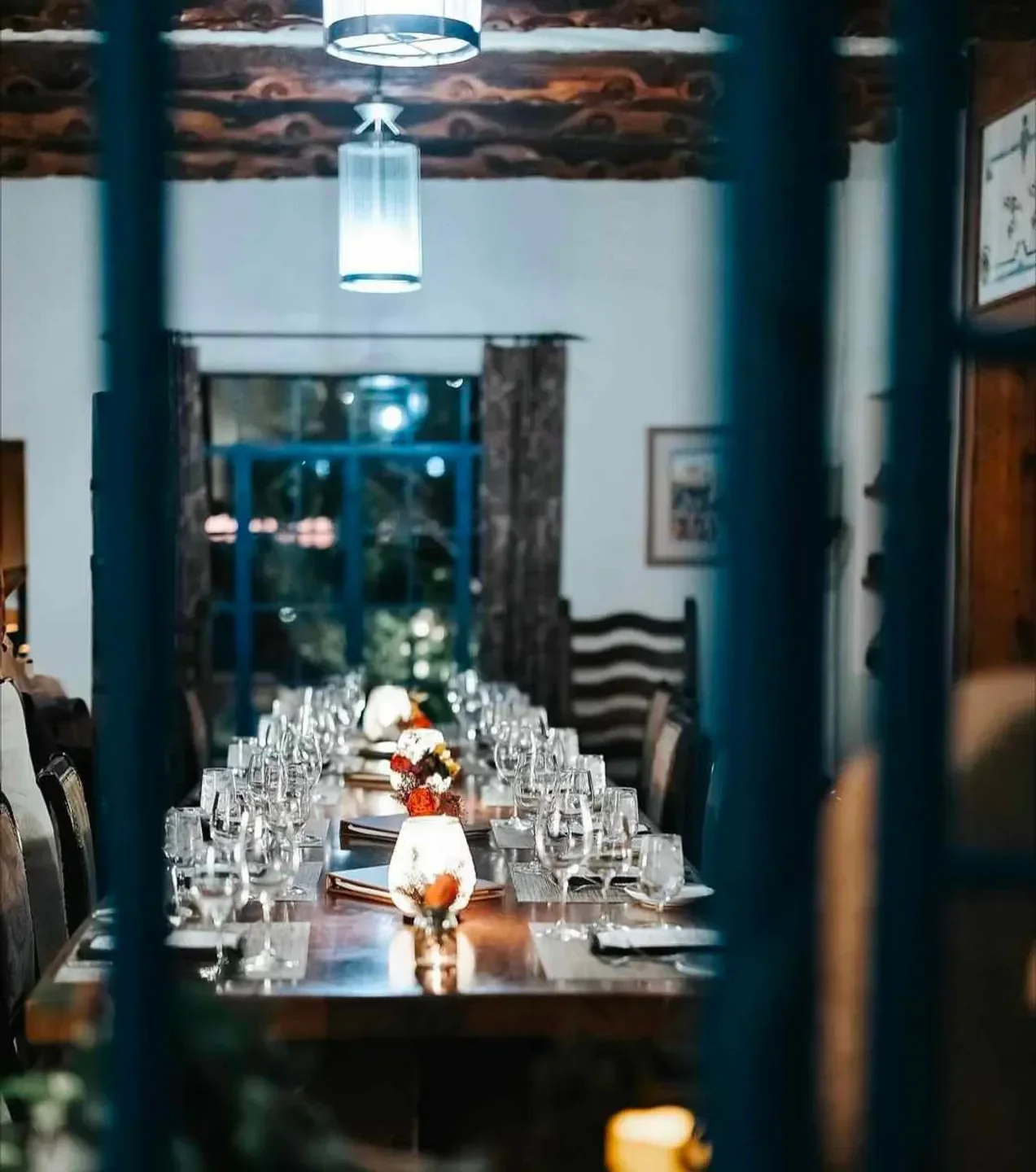 Elegant dining table at The Grill at Hacienda Del Sol, Tucson, ready for a special evening.