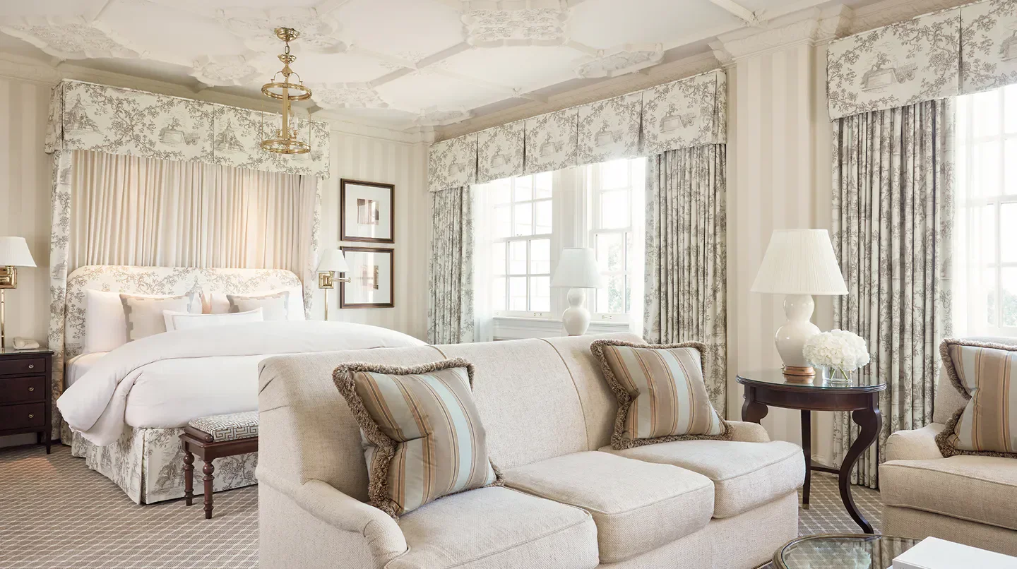 Elegant hotel room at The Hay-Adams in Washington, featuring sophisticated decor.