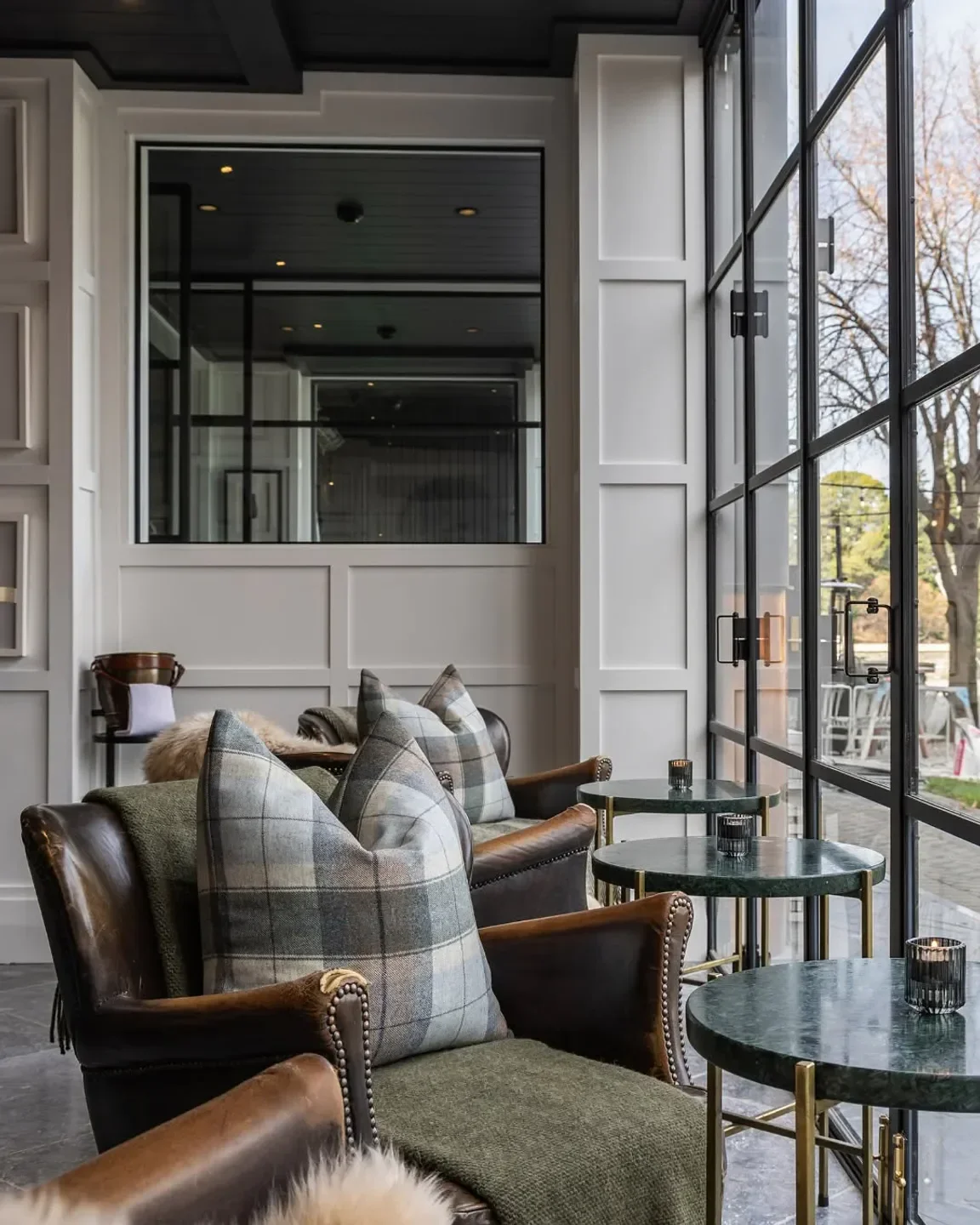 Elegant interior of The Lodge Bar - Queenstown | Rodd & Gunn in Queenstown, with comfortable seating