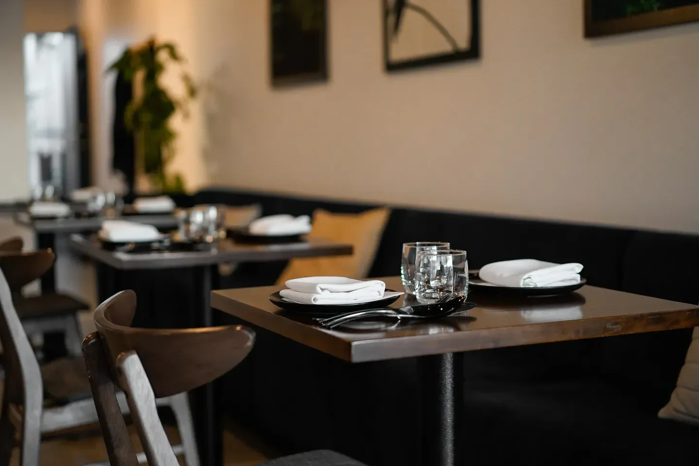 Interior dining space at The North Room restaurant in Gold Coast with tables set.