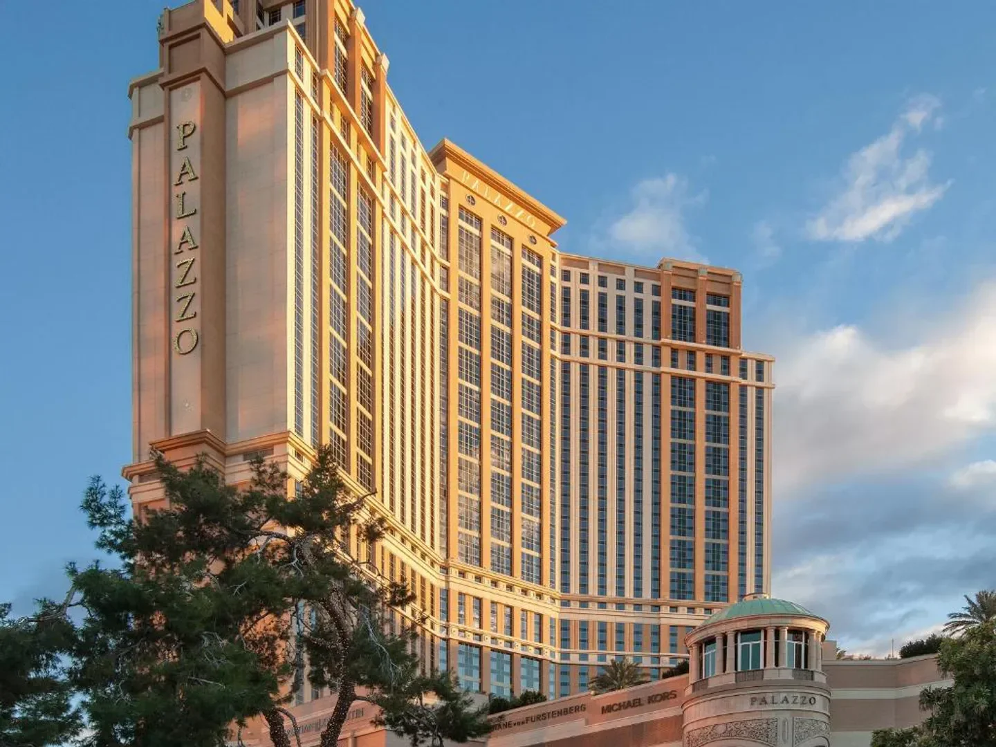 Exterior view of The Palazzo at The Venetian Resort Las Vegas in Las Vegas.