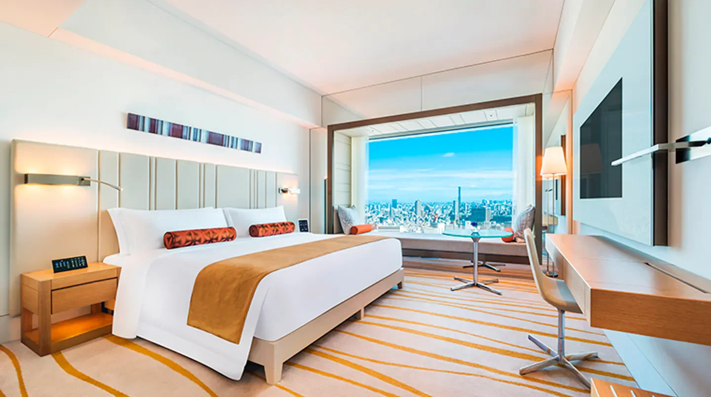 Luxury room with city views at The Prince Gallery Tokyo Kioicho hotel, Tokyo.