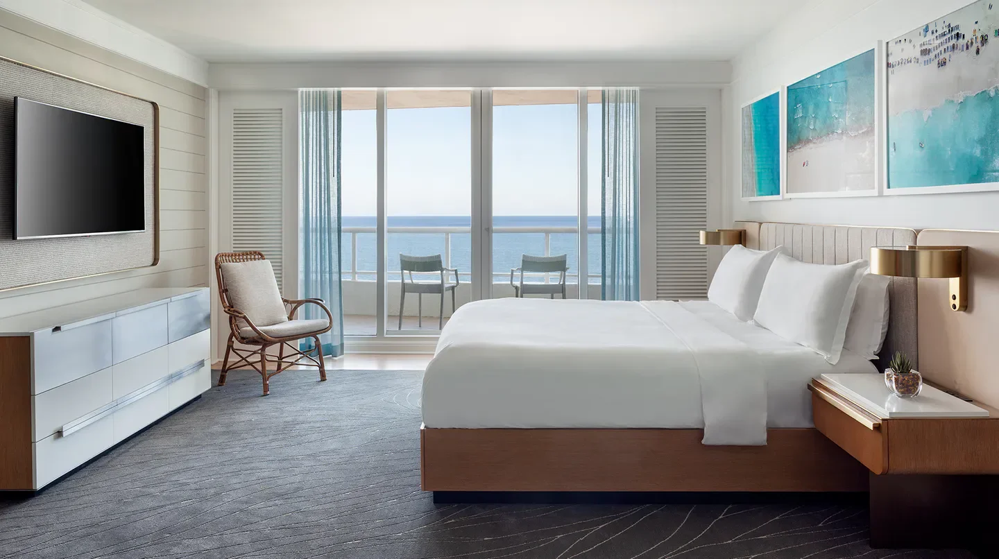 Ocean view bedroom at The Ritz-Carlton, Fort Lauderdale in beautiful Fort Lauderdale