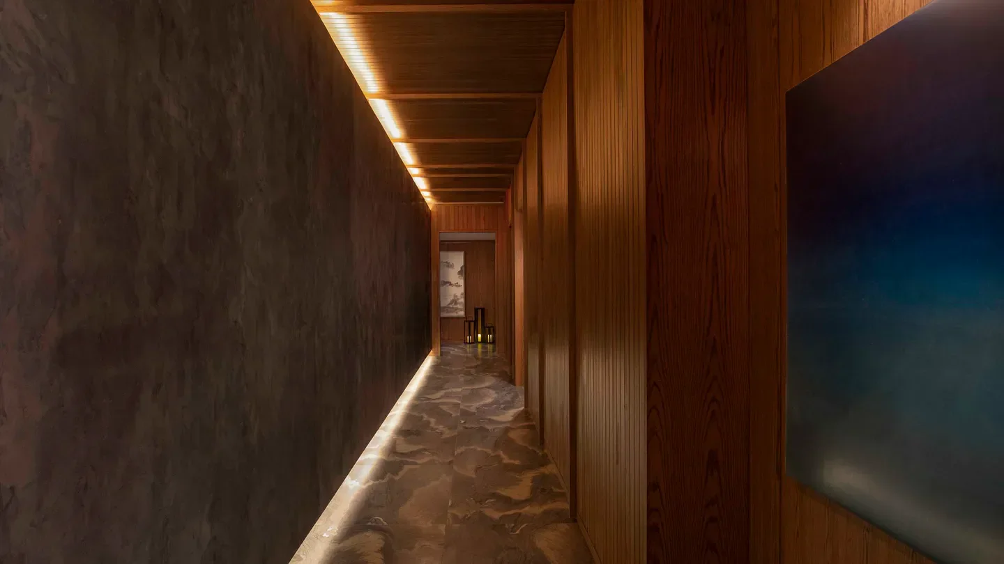 Interior hallway at The Ritz-Carlton Spa New York, NoMad, in New York City.