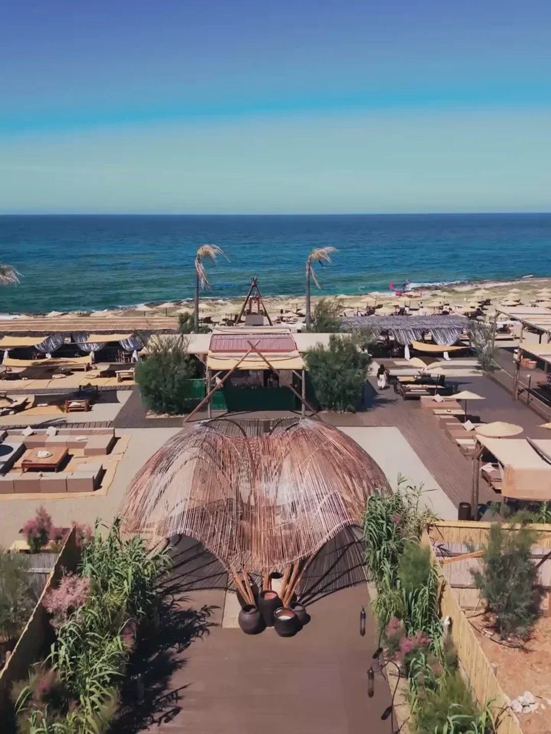 The Sanctuary Itria Valley beach club in Puglia with chic cabanas and ocean views