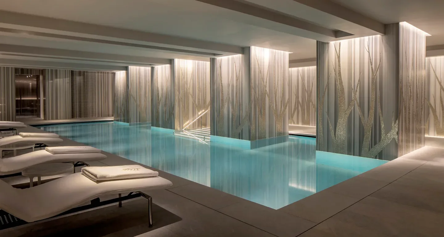 Tranquil indoor pool at The Spa at Four Seasons Hotel London at Ten Trinity Square, London