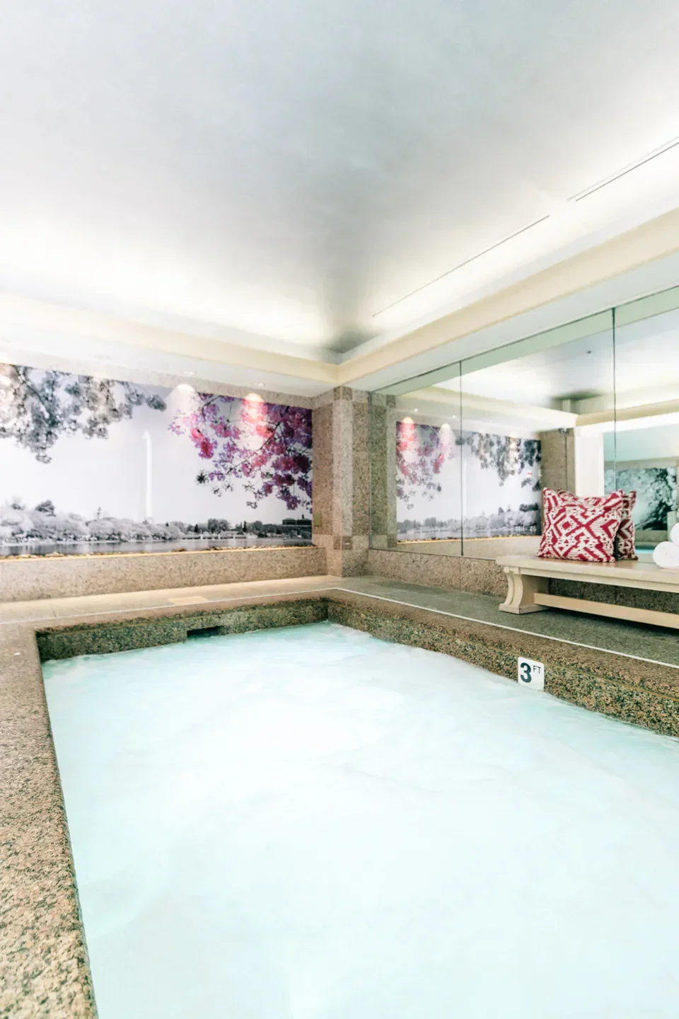 Relaxing spa pool at The Spa at Four Seasons Hotel Washington, D.C., a tranquil retreat