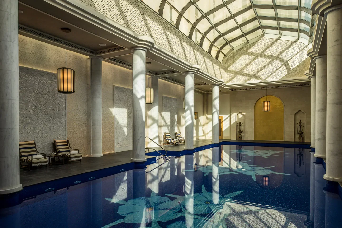 Indoor pool at The Spa at Mandarin Oriental Jumeira, Dubai, luxury spa in Dubai.