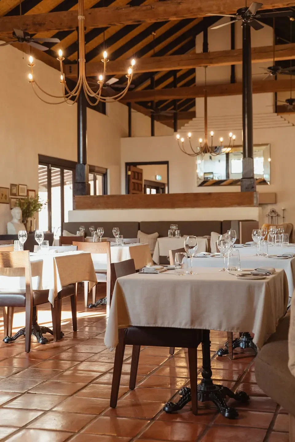 Elegant dining room at Tower Lodge restaurant in the Hunter Valley, perfect for dinner.