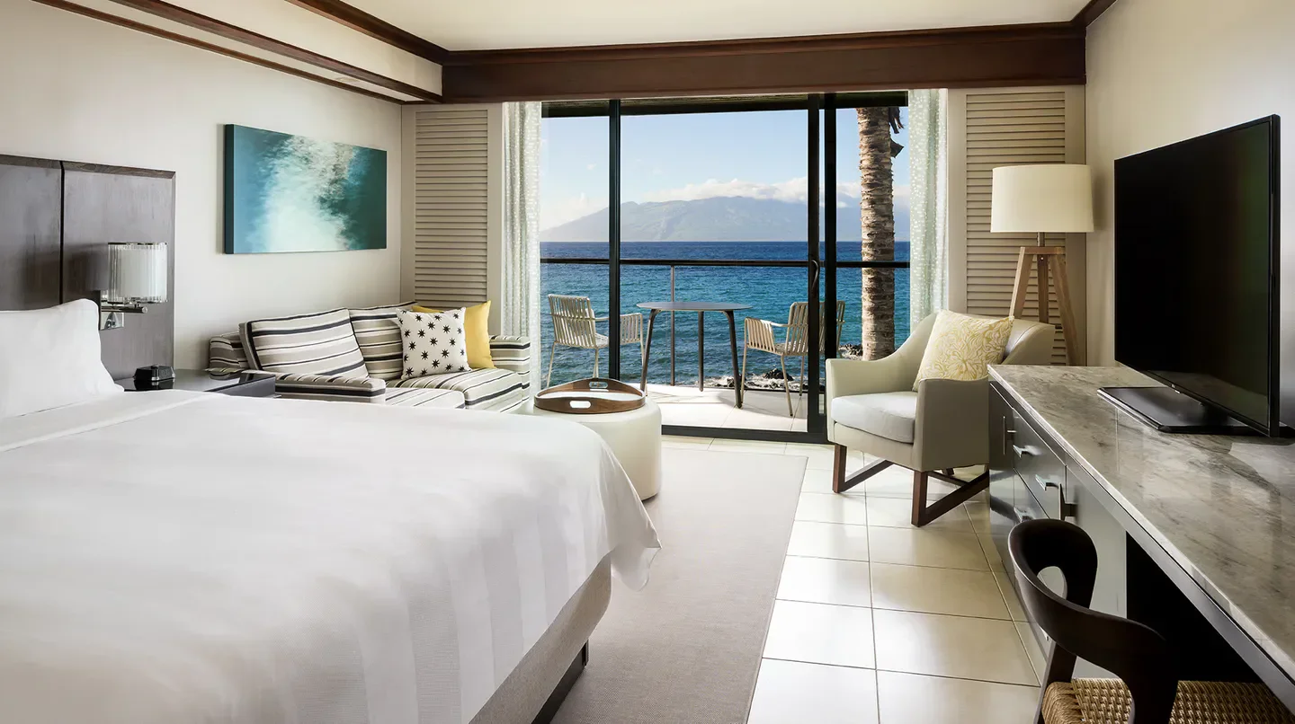 Ocean view from a room at Wailea Beach Resort - Marriott, Maui. Luxury hotel stay.