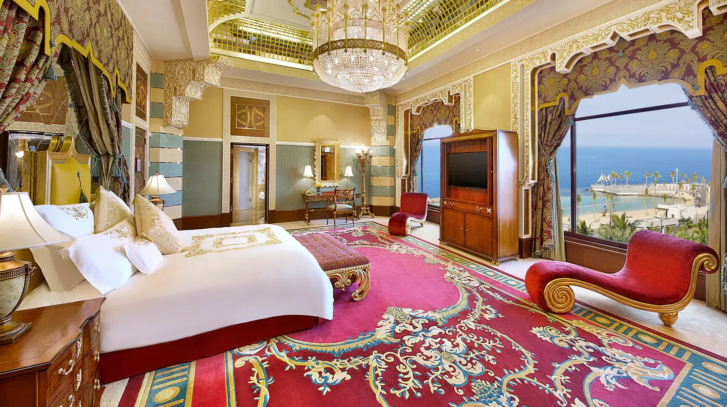 Luxury room at Waldorf Astoria Jeddah - Qasr Al Sharq with ocean views in Jeddah