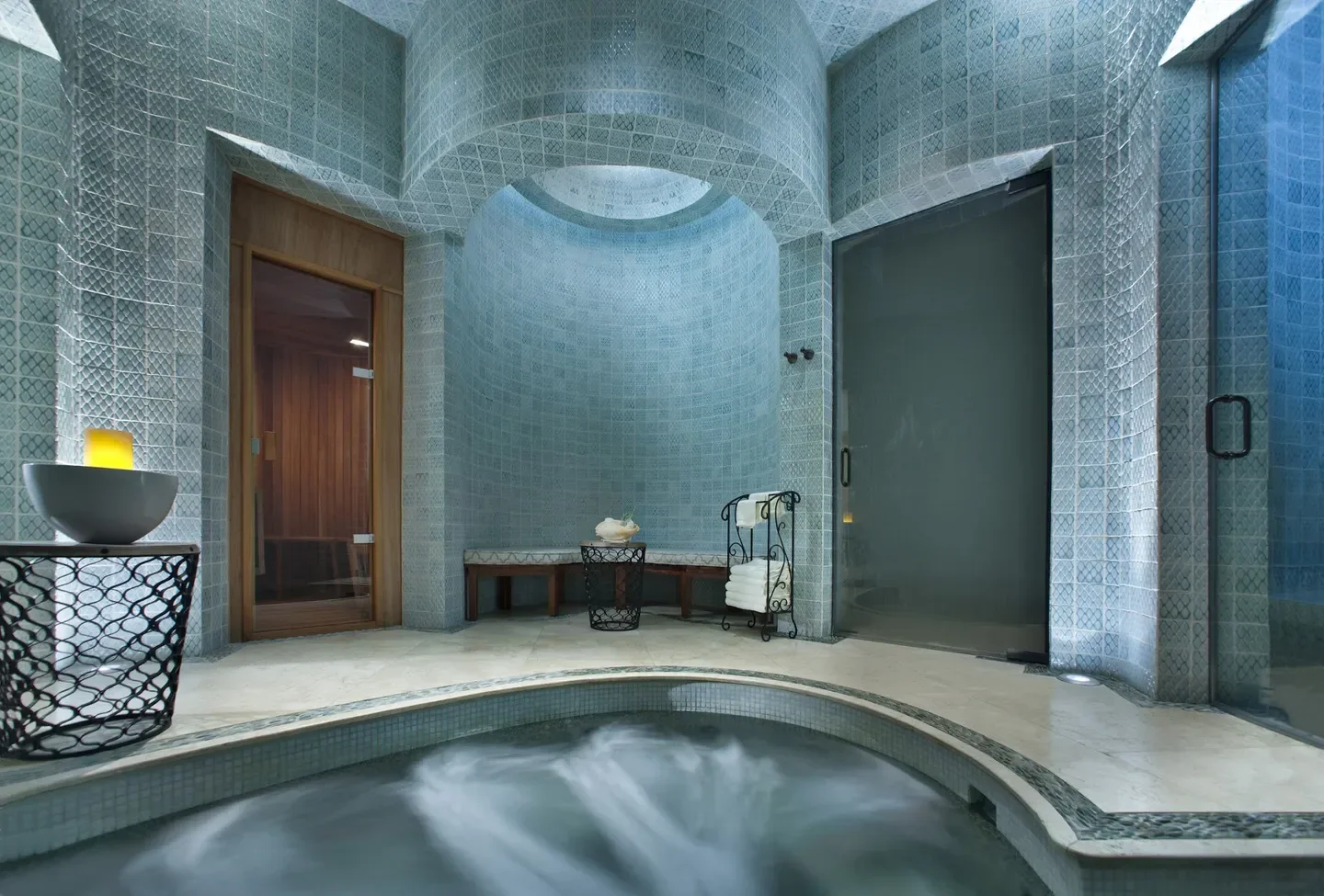 Relaxing spa interior at Waldorf Astoria Spa Los Cabos in Cabo San Lucas.