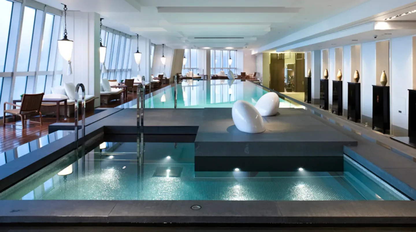 Relaxing pool at Water's Edge Spa at the Park Hyatt Shanghai, a spa in Shanghai.