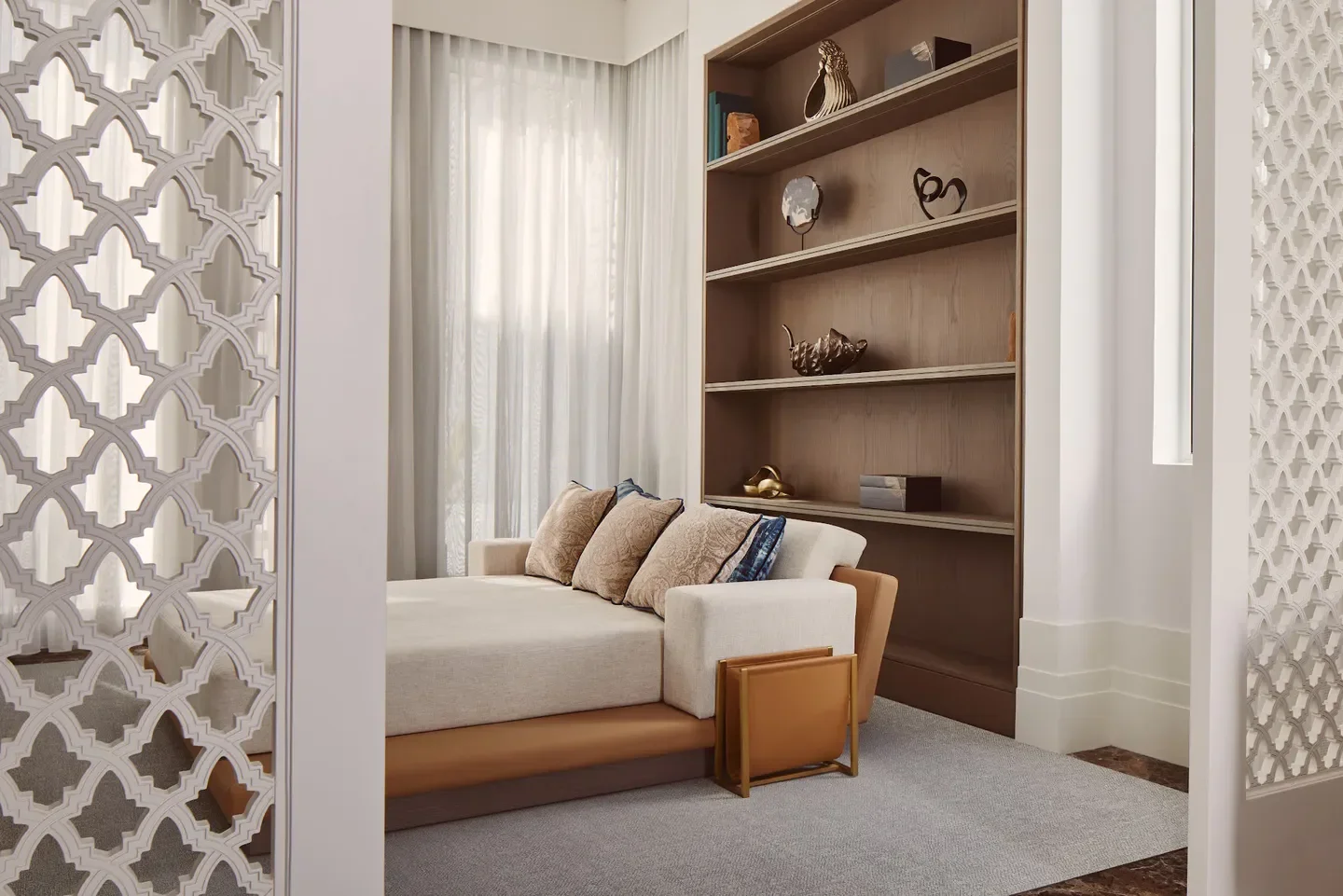 Interior of Wellness Spa Villa in Manama, featuring a cozy relaxation space.